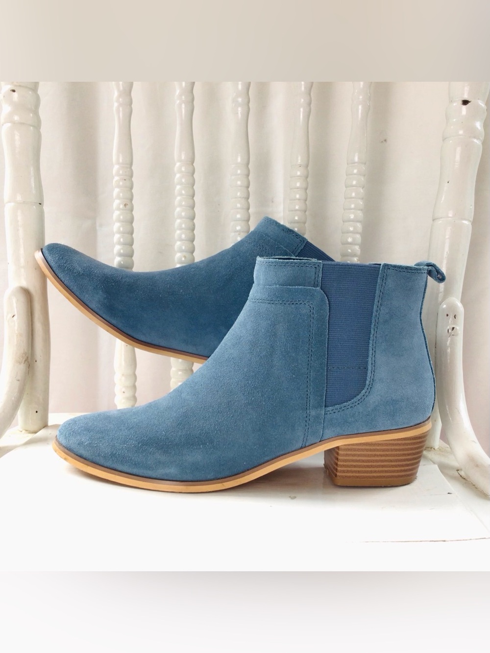 Chelsea Blue Suede Ankle Boots